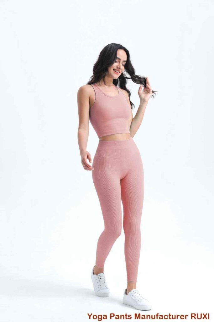 شورت جري أسود بخصر مرتفع للنساء RUXI